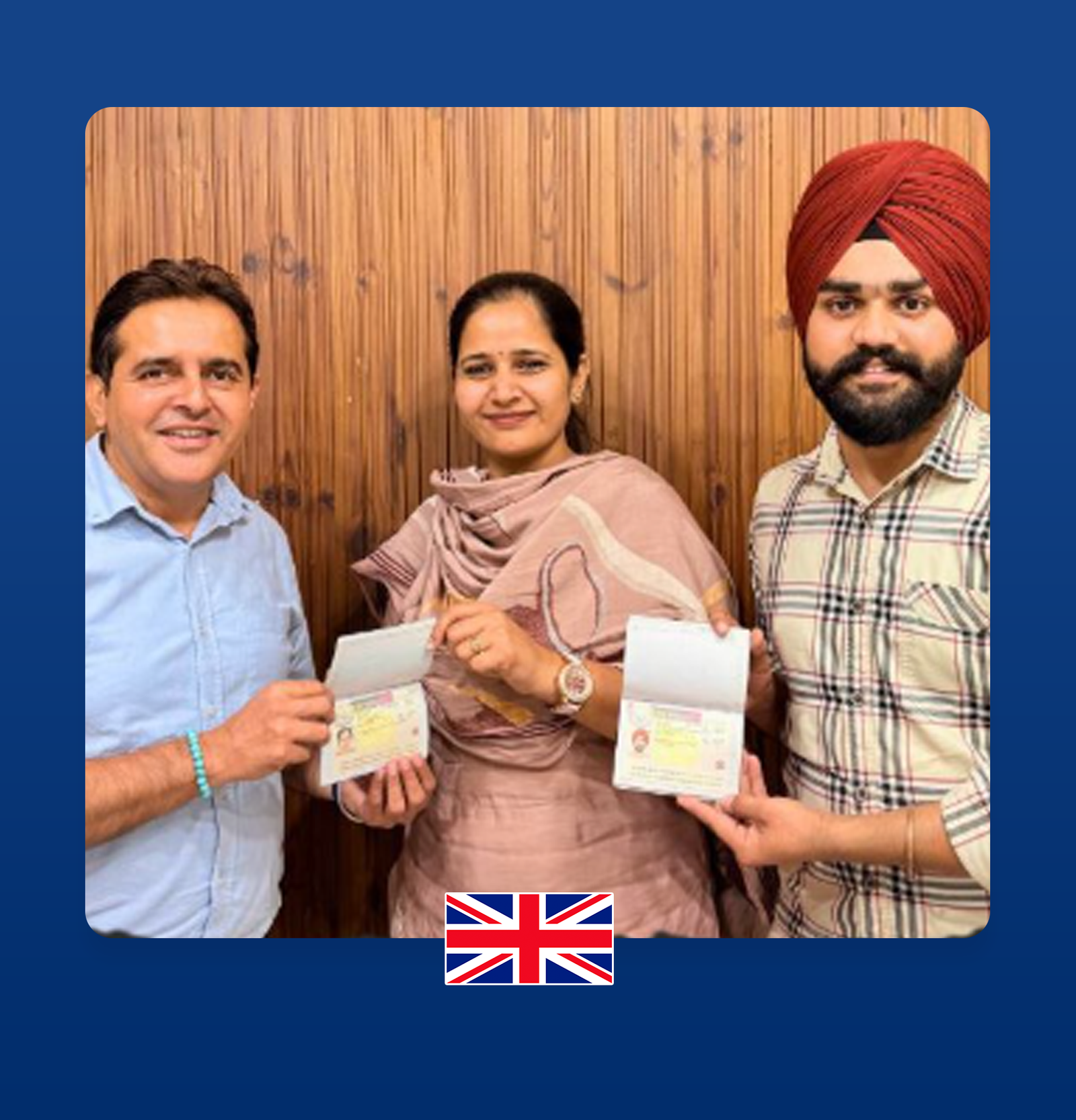 Person holding globe and passport